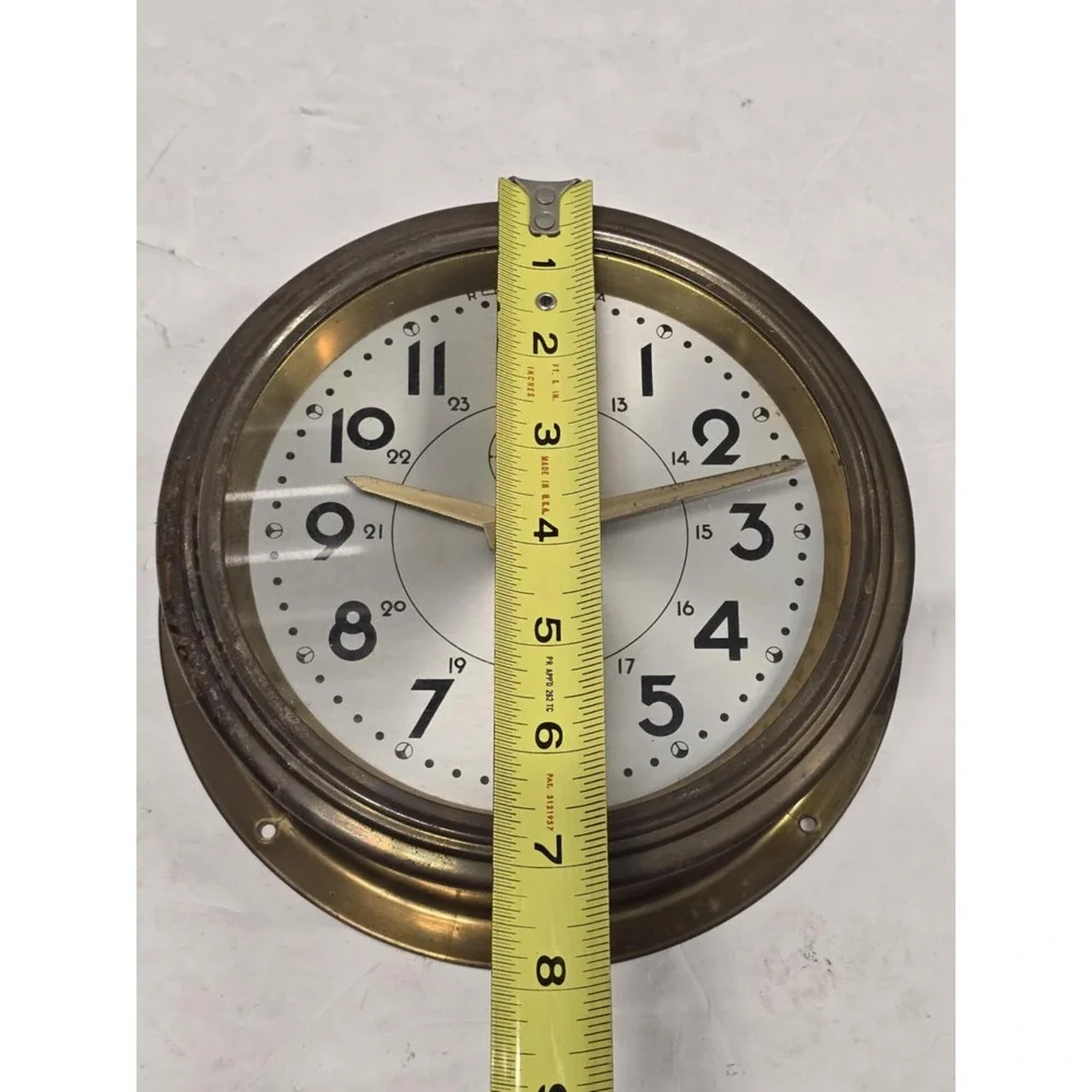 Antique Bayard‎ 8 Day Mechanical Winding Ships Clock Nautical Maritime